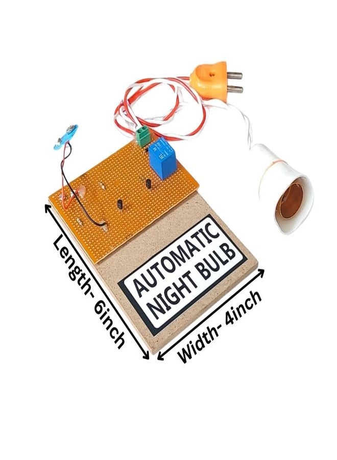 ESPtronics STEM Science Project for Class 12 Students and School Kids - Automatic ON Off Night Bulb Working Model Kit Using LDR Sensor and Transistor - Image 2